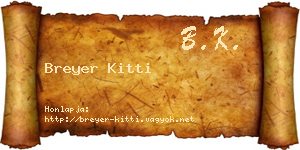 Breyer Kitti névjegykártya